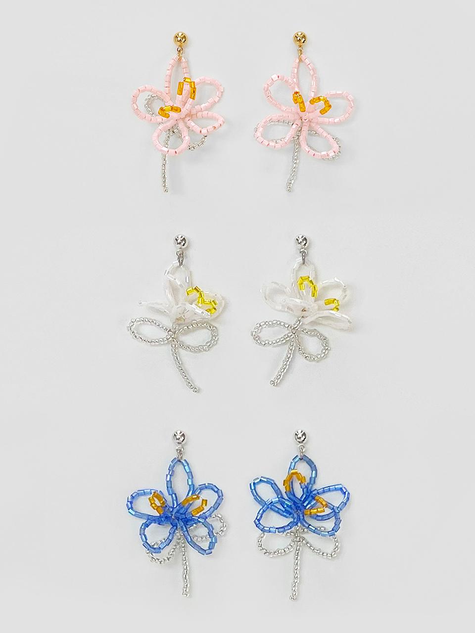 FANTASTIC PLANET Handcrafted Delicate Wild Flower Beads Earrings