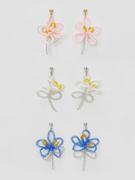 FANTASTIC PLANET Handcrafted Delicate Wild Flower Beads Earrings