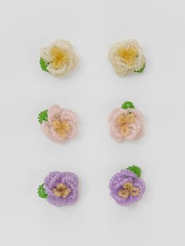 FANTASTIC PLANET Handmade Sterling Silver Leaf Flower Beads Earrings