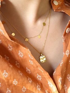 FANTASTIC PLANET Layered Gold-Filled Adjustable Necklace Set