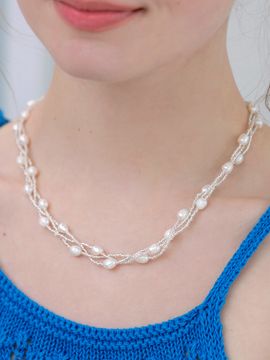 FANTASTIC PLANET Pure Beads Pearl Necklace