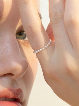 FANTASTIC PLANET Sterling Adjustable Ball Chain Ring