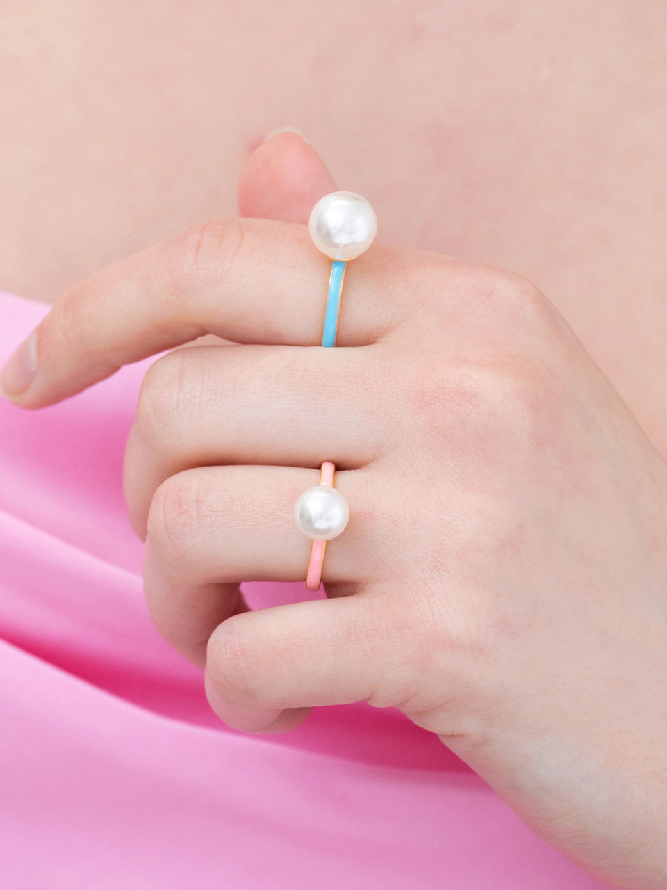 FANTASTIC PLANET Swarovski Pearl Epoxy Ring 8MM / 10MM (2 Colors)