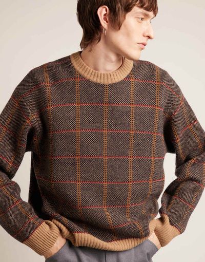 Farah Farah Archive collection tolentino plaid sweater in beige-Neutral