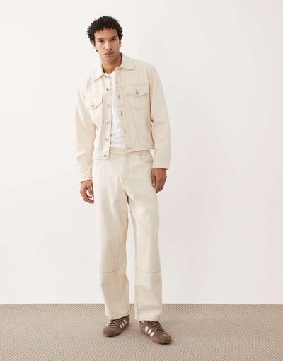 Farah Farah Archive Sambrano reinforced twill denim jeans in ecru - part of a set-White