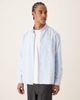 Farah Farah Brewer long sleeve box fit logo shirt in sky blue - 1