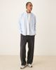 Farah Farah Brewer long sleeve box fit logo shirt in sky blue - 2