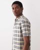 Farah Farah Brewer short sleeve logo shirt in gray plaid-Neutral - 3