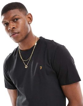 Farah Farah Danny cotton T-shirt in black - BLACK
