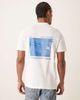 Farah Farah Descmond short sleeve graphic T-shirt with back print in white - 1