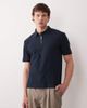 Farah Farah Dobson short sleeve quarter zip logo polo shirt in navy - 1