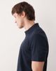 Farah Farah Dobson short sleeve quarter zip logo polo shirt in navy - 4