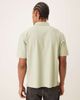 Farah Farah Dobson short sleeve quarter zip logo polo shirt in pale green - 3