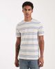 Farah Farah elmswood striped T-shirt in cream-White - 1