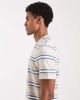 Farah Farah elmswood striped T-shirt in cream-White - 4