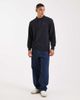 Farah Farah gateacre knit long sleeve polo shirt in navy - 2