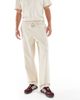 Farah Farah greenport wide leg drawstring waist pants in beige-Neutral - 1