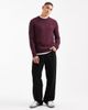 Farah Farah Maidstone lambswool sweater in burgundy-Red - 2