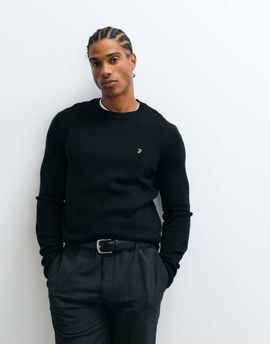 Farah Farah Maidstone logo crew neck sweatshirt in black