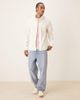 Farah Farah Netherton long sleeve cord logo shirt in ecru-White - 2