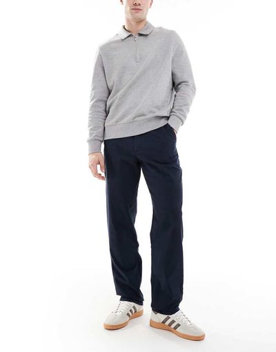 Farah Farah norwood straight fit chino pants in navy