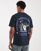 Farah Farah roderick graphic detail T-shirt in navy - 1