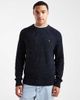 Farah Farah sage nepped knit sweater in navy - 1