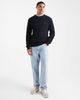 Farah Farah sage nepped knit sweater in navy - 2