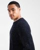 Farah Farah sage nepped knit sweater in navy - 4