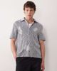 Farah Farah Stoker short sleeve jacquard knit shirt in gray - 1
