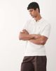 Farah Farah Thornley short sleeve knit logo polo shirt in white - 1