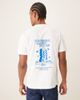 Farah Farah Tristan short sleeve graphic T-shirt with back print in white-Black - 1