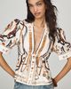 Farm Rio 100% Cotton Equestrian Scarf Blouse - 1