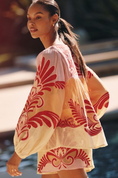 Farm Rio Arabesc Balloon Sleeve Blouse
