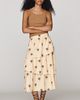 Farm Rio Embroidered Sand Midi Skirt - 1