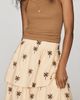 Farm Rio Embroidered Sand Midi Skirt - 3