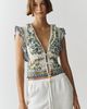 Farm Rio Emily 100% Cotton Tie-Front Blouse - 1