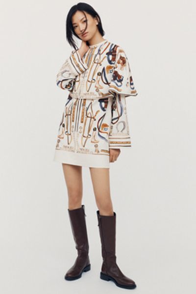 Farm Rio Equestrian 100% Cotton Scarf Cape Mini Dress