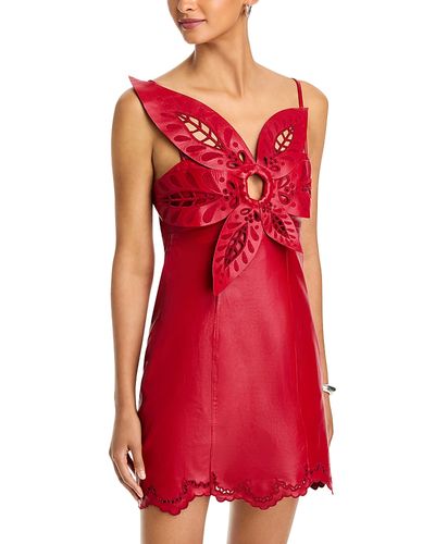 Farm Rio Farm Rio 3D Richilieu Flower Leather Mini Dress