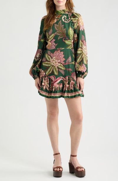 arabesque floral green long sleeve mini dress FARM Rio Kids Spring Summer Clothes