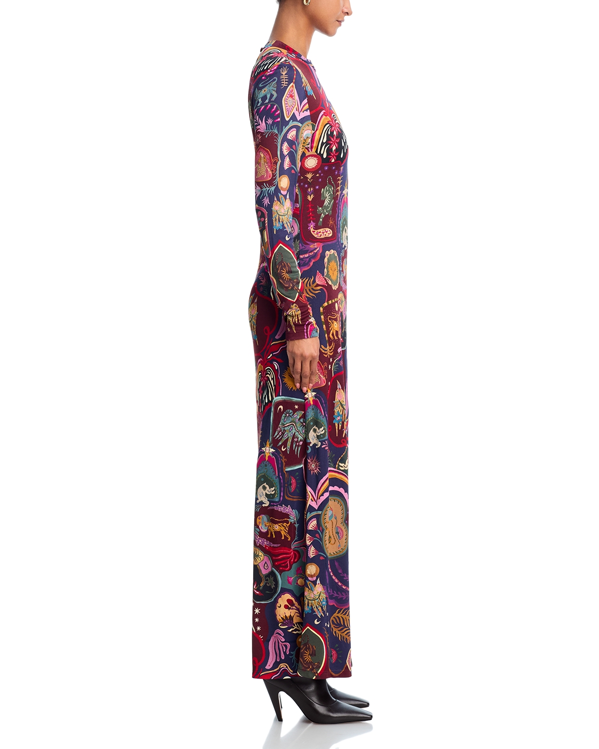 farm rio tropical multicolor long sleeve maxi dress FARM Rio | Dresses | Farm Rio Womens Large Tropical Shades Smocked Long  Sleeve Maxi Dress Multicolor