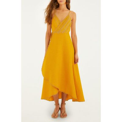 FARM Rio FARM Rio Bananas Maxi Wrap Dress