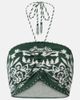 Farm Rio Farm Rio Beaded halterneck crop top - 1