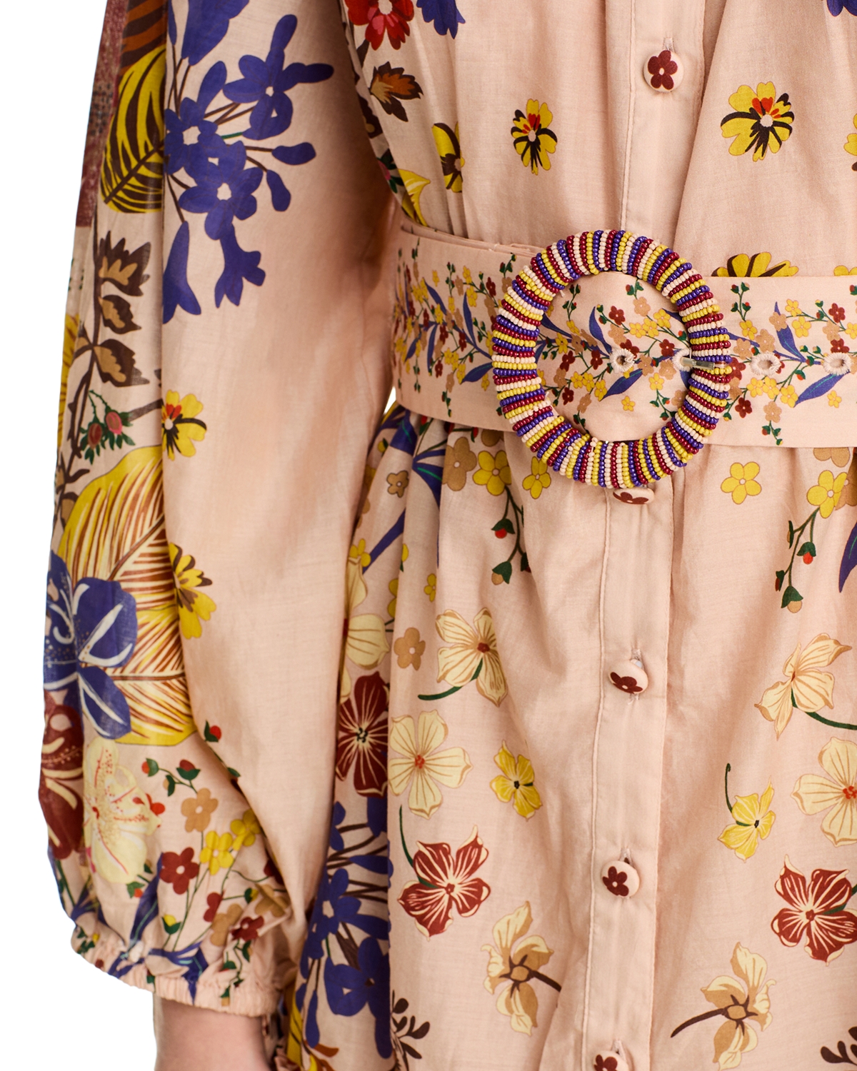 knee length dresses for ladies Blue Beauty Bouquet Long Sleeve Maxi Dress – Chic Streets main image 0