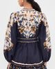 FARM Rio FARM Rio Belted Pattern Mini Dress Golden Nature Navy Blue - 3