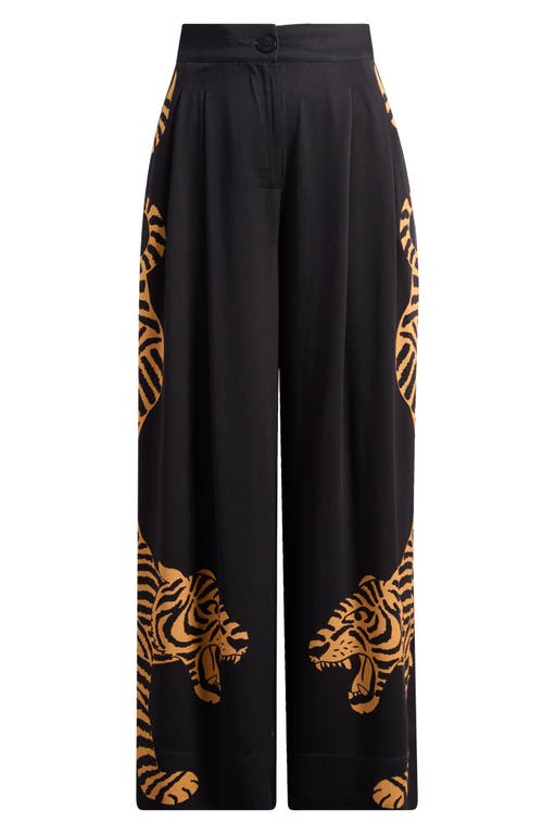 FARM Rio - Black Tiger Wide Leg Pants