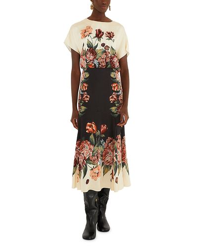 Farm Rio Farm Rio Blouson Bodice Midi Dress