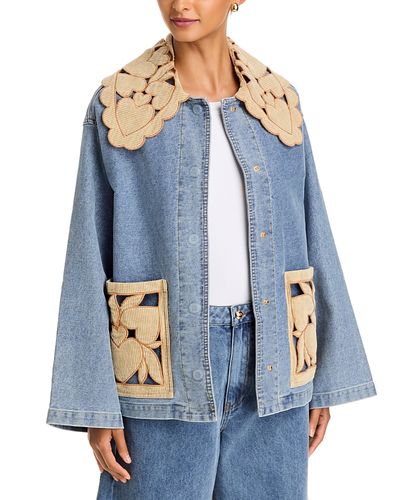 Farm Rio Farm Rio Blue Richelieu Denim Barn Jacket