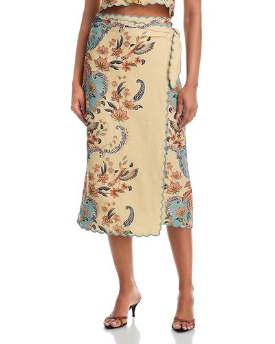 Farm Rio Farm Rio Boho Beauty Linen Wrap Skirt
