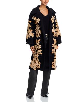 Farm Rio Farm Rio Bold Flowers Fleece Coat
